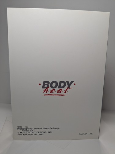 Vintage Gay Interest TNT Designs Body Heat Adult Blank Greeting Card - Picture 3 of 3