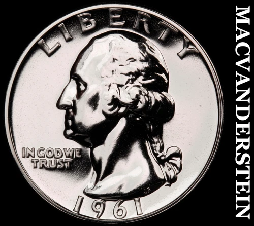 1961 Silver Washington Quarter - Choice Gem Proof  Lustrous  No Reserve  #i139
