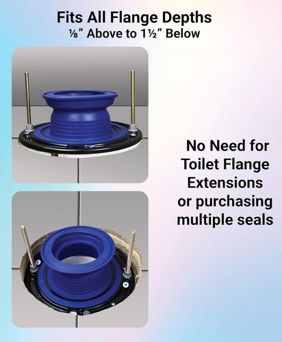One N Done Toilet Flange Repair Kit - Toilet Kit For Low or Broken Toilet Fla... - Picture 5 of 8