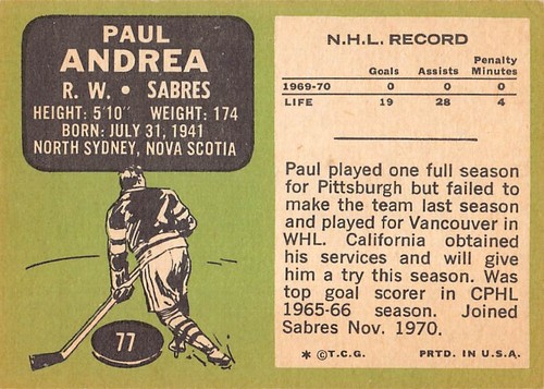 1970-71 Topps Hockey Complete Your Set U-Pick NM 3.99/Ea. - Picture 110 of 174