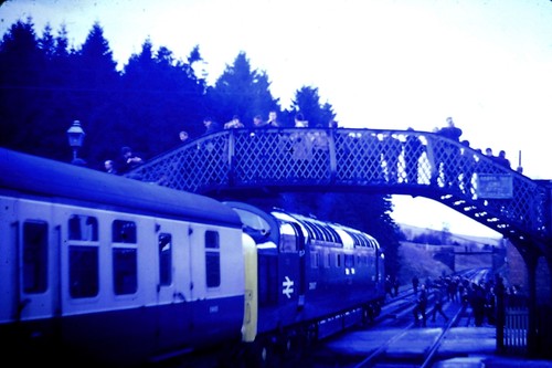 Orig 35mm Col/Slide Class 55 D9007 "PINZA" R/T Waverley Route 5/1/1969+C/right