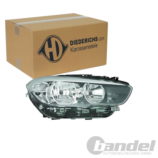 Diederichs Halogen Scheinwerfer Mit Lwr-Motor LED-TFL Links Passend FüR Bmw 1Er-image