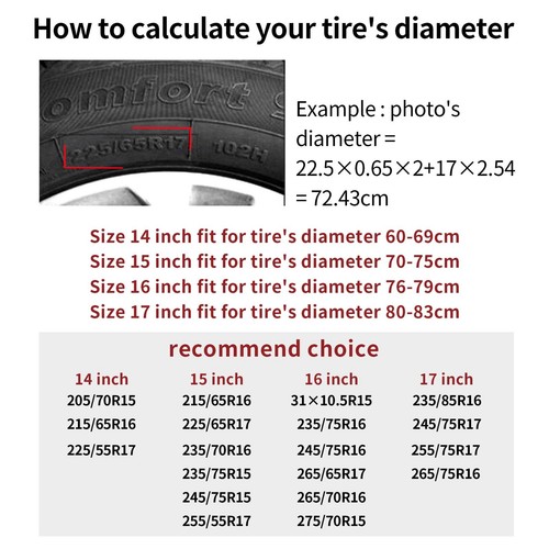 Waterproof Wheel Spare Tire Cover RV Truck Compass Car Tyre Protector 23 - 32IN - Bild 58 von 69