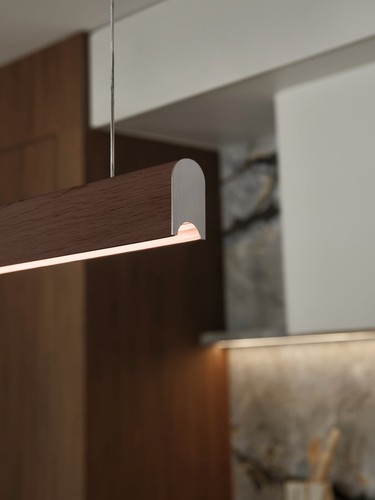 Beacon Lighting Strix III 1.8m Timber Shade Only in Walnut - Picture 5 of 9