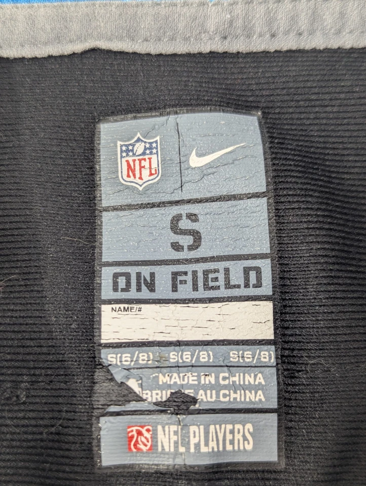 Camiseta deportiva Nike Steve Smith Carolina Panthers #89 auténtica juvenil negra pequeña S 6-8 Foto 3 de 4