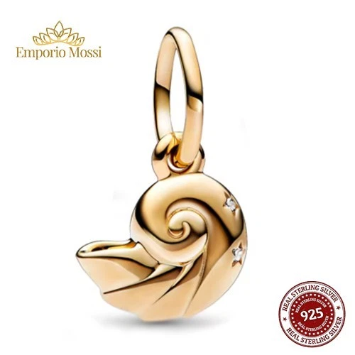 Charm Conchiglia Oro in Argento s925 (Tipo Pandora) - Immagine 2 di 3