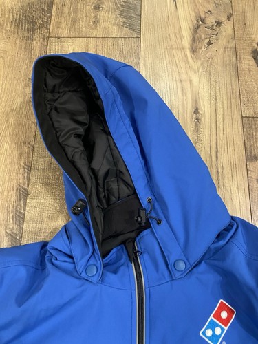 Domino's Pizza Gear Jacket Men XL Employee Uniform Hooded Blue/Black Insulated - Picture 6 of 6