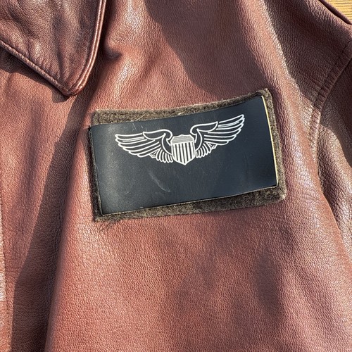 Vintage Avirex 30-1415 Type A-2 Goat Skin Jacket USAF Men’s Size 50 Brown USA - Picture 5 of 19