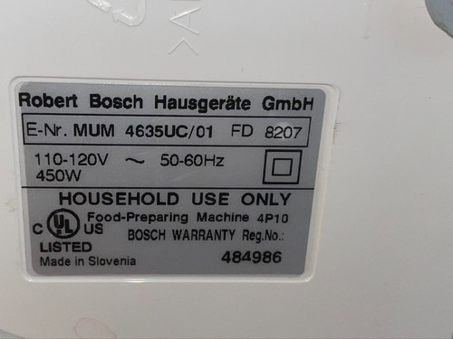 Bosch Compact Kitchen Machine Mum 4405UC With Whisk and Bowl Tested - Picture 4 of 5