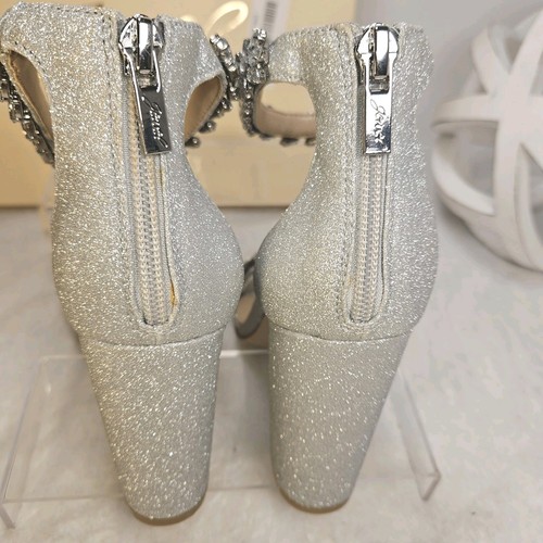 Badgley Mischka Mayra Silver Heels 3in Size 8 - Bild 10 von 11