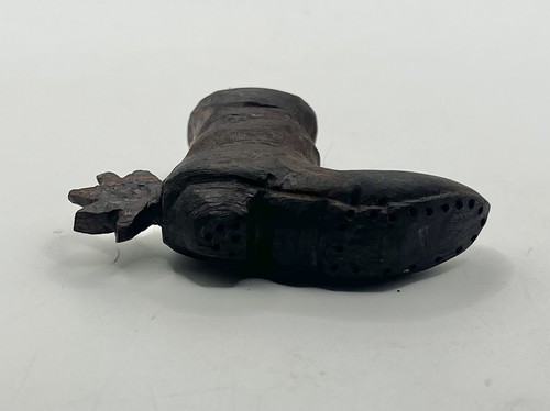 4 stivali intagliati a mano piccoli sbiancanti arte popolare  - Foto 23 di 23