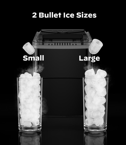 Smart Countertop Ice Maker - 9 Bullet Cubes in 6 Mins, 26 lbs per Day, Compac... - Picture 6 of 7