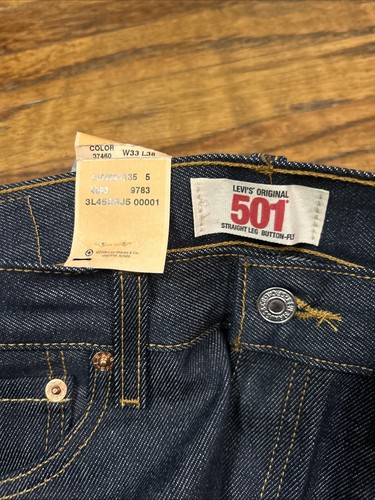 NWT Levi’s 501XX Straight Leg Raw Denim Made In Mexico 2008 Size 33x38 - Picture 5 of 8