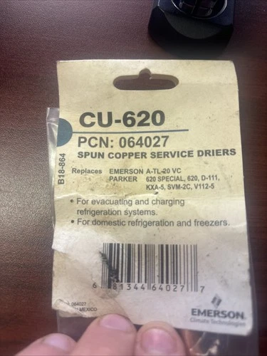 CU-620, PCN:064027, Spun Copper Service Driers, Replaces Emerson/ Parker