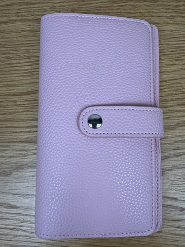 Print PRESSION OOPS Pink Leather Wallet - Snap Closure Zip Section Credit Card - Picture 11 of 11