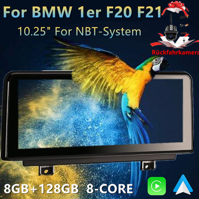 10.25'' Android Carplay Car Stereo 8+128G GPS Sat Nav For BMW 1 Series F20 F21 NBT With CAM