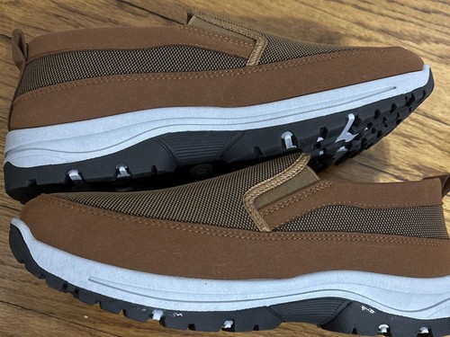 NEW CNA-TROP ORTHOPEDIC BROWN ARCH SUPPORT SLIP-ON CANVAS SNEAKERS SZ EU 43 US 9 - Picture 9 of 10