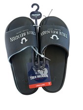 Ladies slides true religion black Chunky Sandals Slides 7 NWT Meg