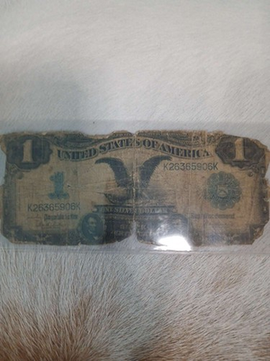 #ad 1899 $1 Silver Certificate Black Eagle Large Note US Currency $65.00