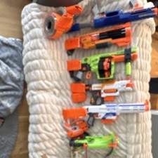 NERF Dart Guns Lot with Soft Darts, Assorted Colors, for Ages 8-11  12-16 Years