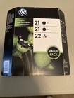 Genuine HP 21 /22 Ink Cartridges 3-pack  (2-BLK, 1-Tri-Color) Sealed Pack 2014