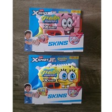 Zuru X-Shot Skins SpongeBob Patrick Water Blaster Set Fast-Fill 2-Pack NEW