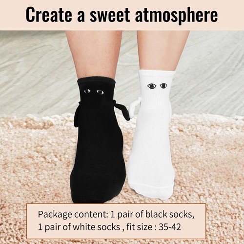 lustige Magnetische Socken mit händen 2 Paar lustige Socken Freundschaftssock... - Bild 4 von 9