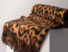 New Bloomingdale’s Cheetah Leopard Print Polyester Scarf 81” X 26.75”