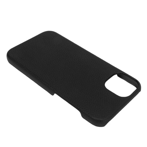 Black For 14Pro Leather Phone Case Ultra Slim Fingerprint Proof Half Wra NEW - Afbeelding 5 van 12
