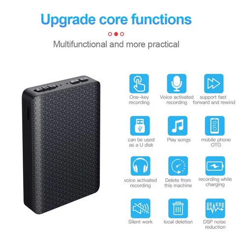 32GB Voice Activated Recorder 290 Hour Battery Mini Digital Magnetic Dictaphone - Picture 4 of 24