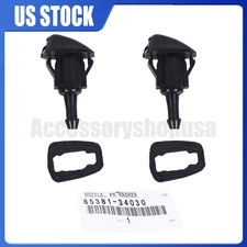 2Pcs Front Windshield Washer Nozzle OE 85381-34030 For Toyota FJ CRUISER SEQUOIA