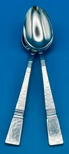2 Gorham BALUSTER JAPAN Teaspoons 6 1/4" Design Studio Stainless HAMMERED