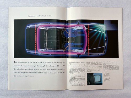 Original Mercedes-Benz 190 E 2.5-16 W201 Sales Brochure (UK Market, 1988–1993) - Picture 9 of 16