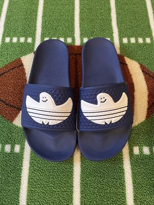 Adidas x Mark Gonzales Shmoofoil Slide Men's Originals H03371 Blue/White Sz 7