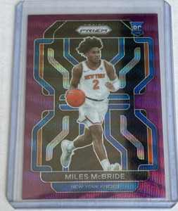 2021-22 Panini Prizm Miles McBride #283 PURPLE WAVE Rookie Card RC NY Knicks