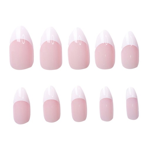 120Pcs Almond False Nails Nail Extension Full Cover Press On Nails French White" - Picture 6 of 27