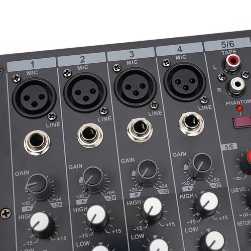 Mixer KTV 6 canali live audio studio BT USB Bluetooth DJ console di mixaggio audio - Foto 8 di 18