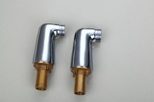 Deck Mounted Chrome Bathroom Bathtub Basin Sink Shower Faucet With Hand spray - Picture 9 of 12