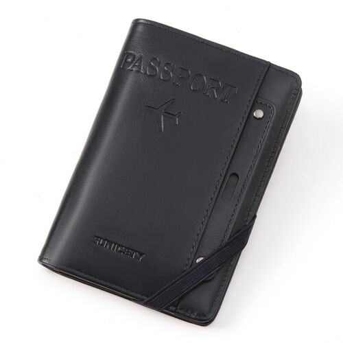 Slim PU Leather Travel Passport Wallet Holder RFID Blocking ID Card Case Cover - Picture 19 of 28