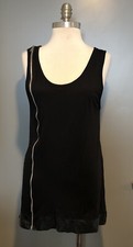 H by Halston Women’s Black Short Stretch Tank Zipper Dress Size Small