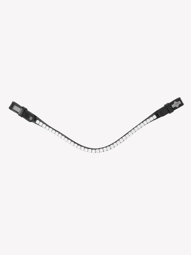 LeMieux Ice Crystal Browband White Diamante Bling Leather Dressage Black/Brown - Picture 4 of 8