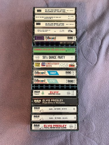 15 Cassettes~ELVIS & 50s Classic Anthologies w/Storage Case - Picture 2 of 11