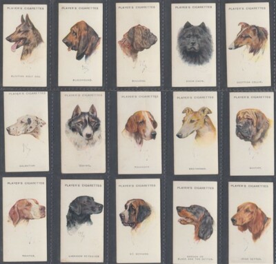 john player cigarette cards dogs CIGARETTE CARD SET JOHN PLAYER, DOGS, BY WARDLE (EIRE) (HEADS) 1927  (AD160A)