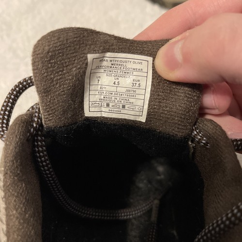 MERRELL J06030 Women's Moab 2 Dusty Olive Waterproof Hiking Shoes Size 7 - Picture 6 of 8