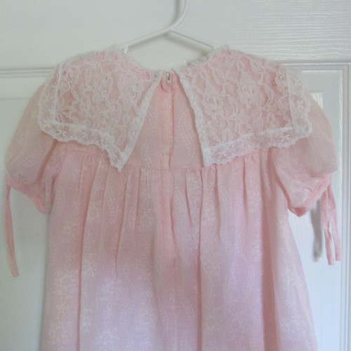 Abito vintage bambina Gunne Sax anni 70 abito bambina fiori taglia 6 rosa pizzo McClintock - Foto 8 di 16