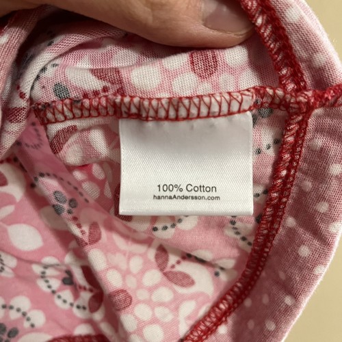 HANNA ANDERSSON Pink White Red Floral Knit Tank Dress 190912 Girl's Size 110 - Picture 5 of 9
