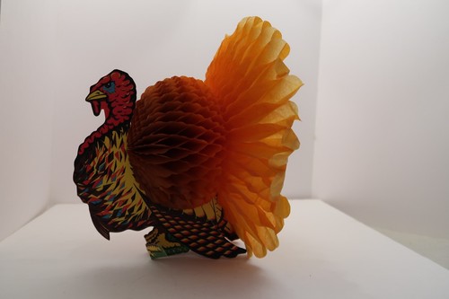 Vintage Beistle Honeycomb Thanksgiving Turkey Centerpiece - Picture 11 of 23