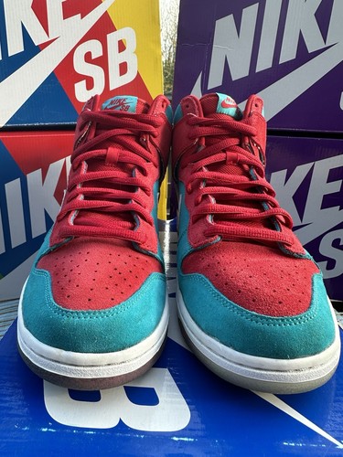 Nike X SB X Dunk High Premium Bloody Gums 313171-611 Mens Size 11 QS Blue Box! - Picture 3 of 11