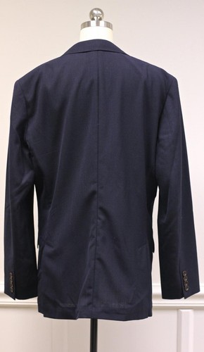J.Crew $450 Men's Ludlow Traveler Suit Jacket Italian Wool 46R Dark Navy A0536 - Picture 2 of 4