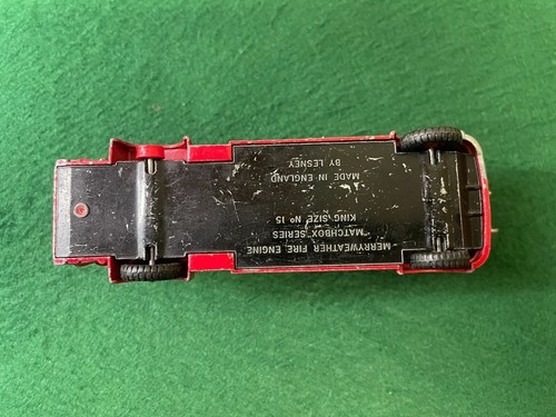 MATCHBOX SERIES MERRYWEATHER FIRE ENGINE KING SIZE NO 15 ENGLAND LESNEY 39 - Picture 7 of 9